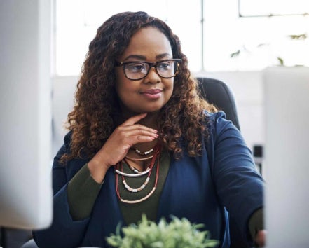 Estate Agent in the office